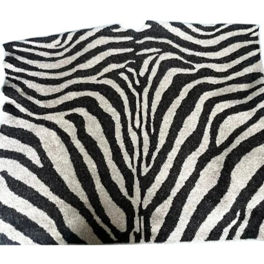 Mara Hoffman Zebra Print Alpaca Wool Blend Open Front Kimono Cardigan O/S Made I - Picture 6 of 14